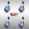 Service Caster 4 Inch 316SS Blue Poly Swivel 1-1/2 Inch Expanding Stem Caster Set Brake SCC SCC-SS316EX20S414-PPUBBLUE-TLB-112-4 - alternate 1